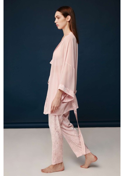 - Kadın Pudra Viskon Jakar 3 Lü Takımı 30013 modelleri