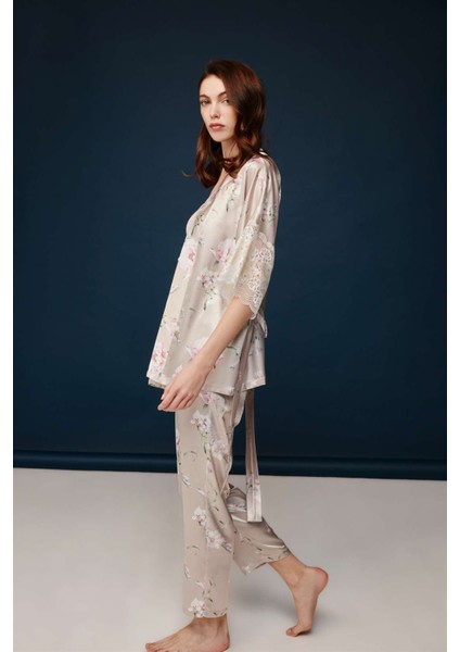 - Kadın Baskılı Saten 3 Lü Takım 30029 indirimleri