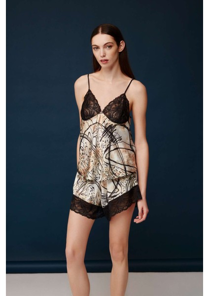 - Kadın Baskılı Saten Şort Takım 30023 fiyatları