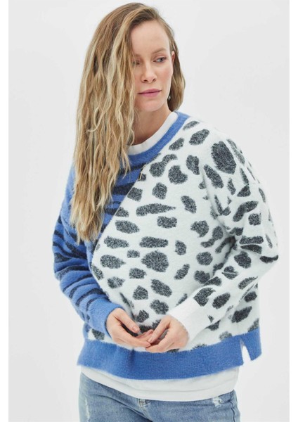 Fermuar Detaylı Bluz Mavı modelleri