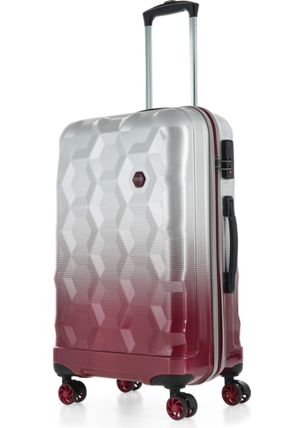 Gri-Bordo Ççs London 5226 Polikarbon Orta Boy Valiz
