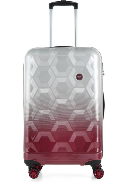 Gri-Bordo Ççs London 5226 Polikarbon Büyük Boy Valiz