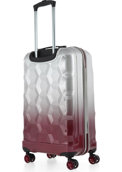 Gri-Bordo Ççs London 5226 Polikarbon Orta Boy Valiz