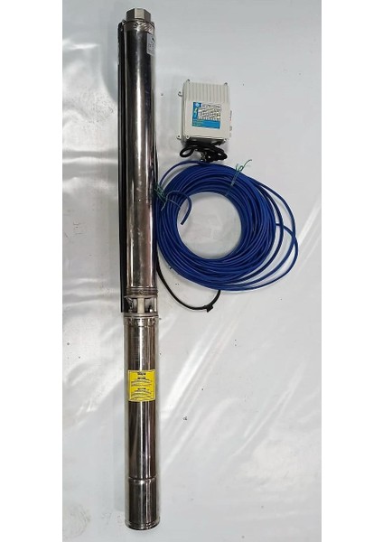 Impo Sk 404/10 Krom Başlıklı Derin Kuyu 1 Hp Monofaze Motorlu 40 mt Kablolu Panolu Dalgıç Pompa
