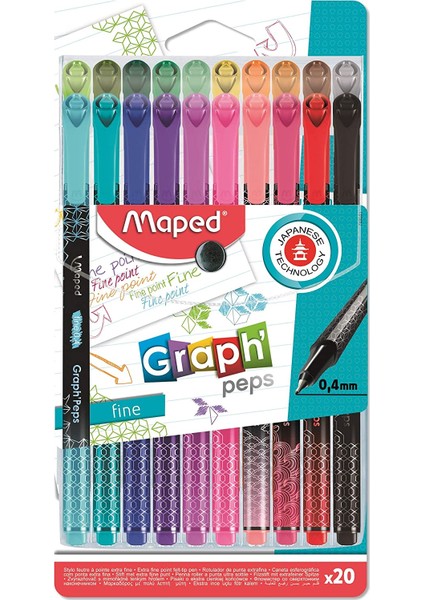 Maped Offis ve Kırtasiye 749051 Desenli Fineliner Keçeli M