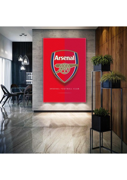 Arsenal Futbol Kulübü Logosu Arsenal Futball Club Kanvas Tablo