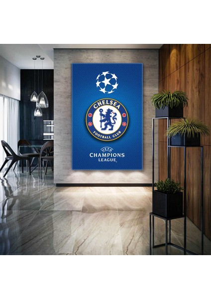 Chelsea Futbol Kulübü Logosu Chelsea Football Club Kanvas Tablo