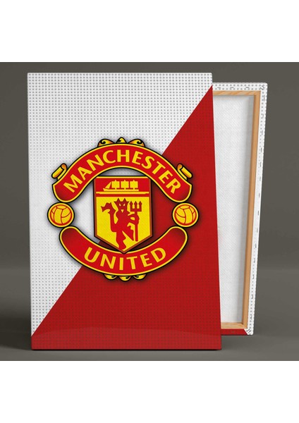 Manchester United Futbol Kulübü Logosu Kırmızı Şeytanlar Kanvas Tablo fiyatları