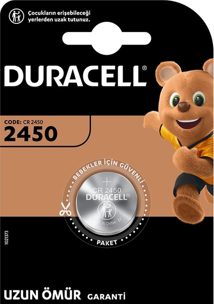 Düğme Pil 2450 Tekli 3 Volt