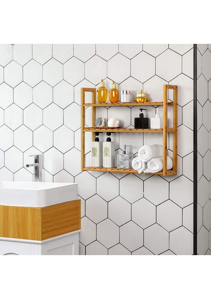 Songmics Banyo Rafı, Bambu, Bitki Rafı, Ayarlanabilir 3 Zeminli, Duvara Monte, Oturma Odası, Koridor ve Mutfak Için, Bağımsız, 60X15X54 Cm, Doğal Renkler, BCB13Y fiyatları