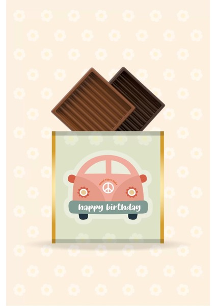 Good Vibes Temalı Çikolata Sargısı 20'li