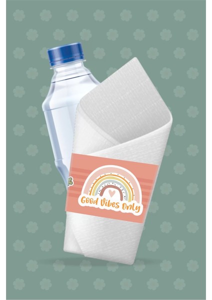 Good Vibes Temalı Peçete Sargısı 16'lı