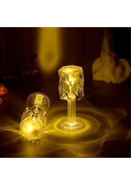 Romantik Armağan 2in1 LED Işıklı Mini Abajur + Işıklı Bardak Gün Işığı LED Masa Lambası Pilli LED Işık fiyatları