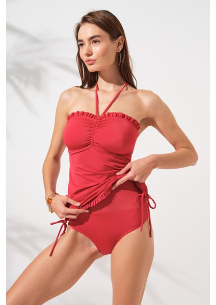 Jersey Soft Straplez Elbise Mayo modelleri