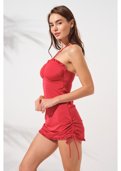 Jersey Soft Straplez Elbise Mayo fırsatları