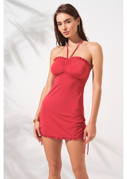 Jersey Soft Straplez Elbise Mayo indirimleri