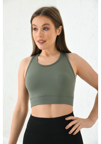 Mint Yeşili Fitilli Crop