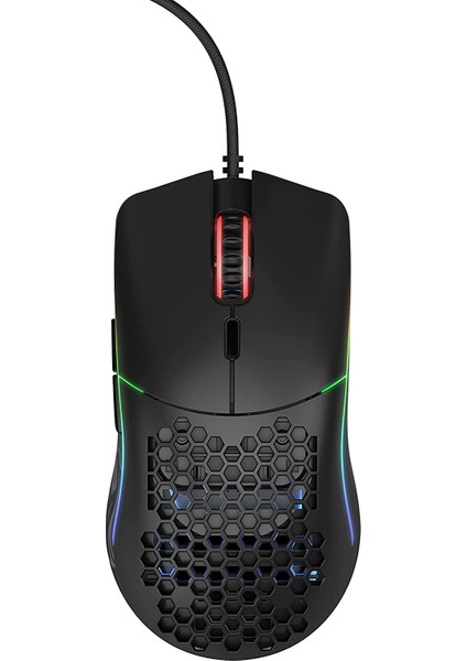 Model O- Kablolu Mat Siyah Orta/Küçük El RGB Oyuncu Mouse GOM-BLACK