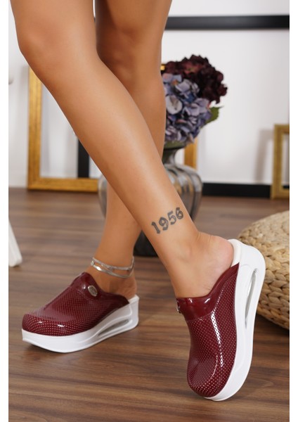 Bordo Kadın Airmax Taban Tam Ortopedik Anatomik Hastene - Doktor - Hemşire - Aşçı Sabo Terlik fiyatları