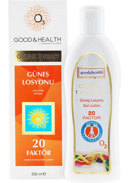 Good & Health OZONE THERAPY 20 FAKTÖR KORUYUCU ETKİLİ GÜNEŞ LOSYONU 250 ML