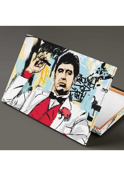 Al Pacino Yaralı Yüz Scar Face Grafiti Sokak Sanatı Kanvas Tablo