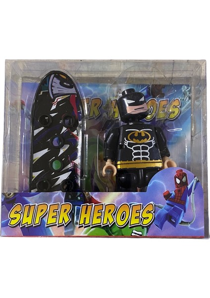 Heroes Karakter Kaykaylı LEGO Oyuncak Yenilmezler Kaykaylı Batman Figür LEGO Oyuncak