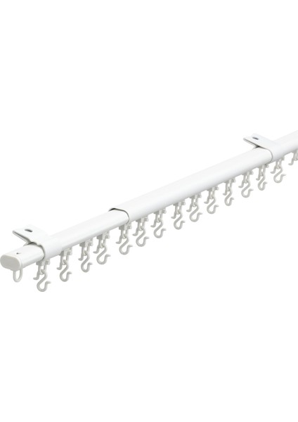 Perde Çubuğu Seti, Beyaz, 100-180 Cm, Framfusıg