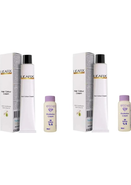 SAÇ BOYASI MAVİ & BROCHES 20 VOLUME %6 OKSİDAN 60ML 2'Lİ SET