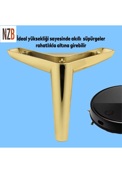 Lüks Mobilya Kanepe Sehpa Tv Ünitesi Koltuk Ayağı 14 cm Gold Altın Baza Ayak indirimleri