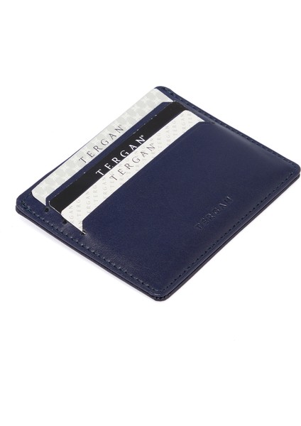 Lacivert Hakiki Deri Unisex Kredi Kartlık - S1KK00001050-O15