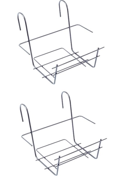 2 Adet Küçük Balkon Saksı Askısı Ferforje 30CM