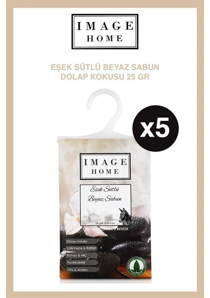 Image Home Beyaz Sabun Tazeliği Çok Amaçlı Elbise Dolabı Çekmece Banyo Tuvalet Koku Kesesi x 5