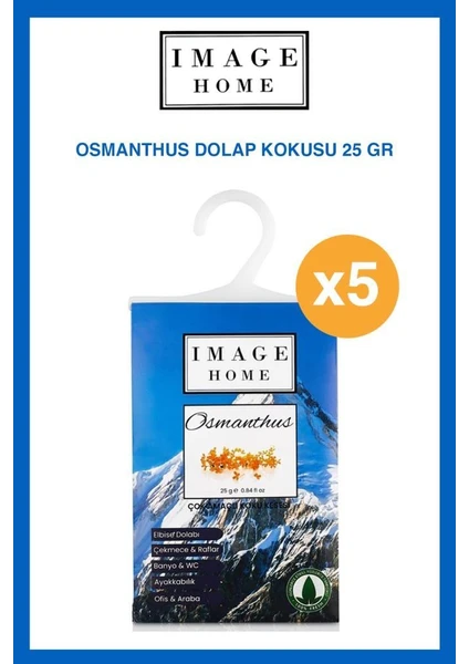 Image Home Osmanthus Çiçeği Tazeliği Çok Amaçlı Elbise Dolabı Çekmece Banyo Tuvalet Koku Kesesi x 5