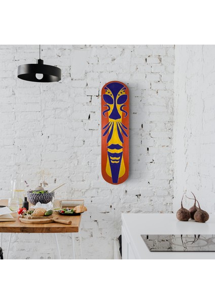 "african Mask" Kaykay Duvar Dekoru, El Yapımı Ahşap Duvar Dekoru