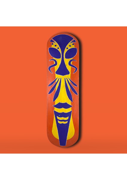 "african Mask" Kaykay Duvar Dekoru, El Yapımı Ahşap Duvar Dekoru