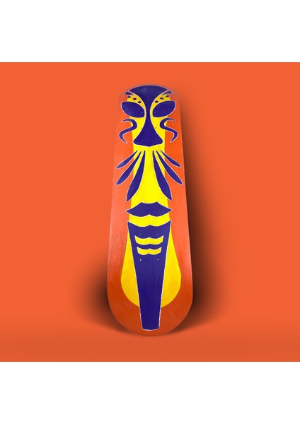 "african Mask" Kaykay Duvar Dekoru, El Yapımı Ahşap Duvar Dekoru