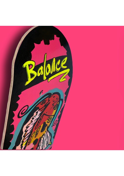 "balance" Kaykay Duvar Dekoru, El Yapımı Ahşap Duvar Dekoru
