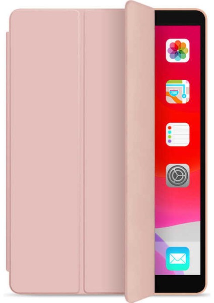 Case 4U Apple iPad Pro 2020 (2.Nesil) Kılıf 11" Smart Cover Katlanabilir Standlı Tablet Akıllı Kapak Rose Gold