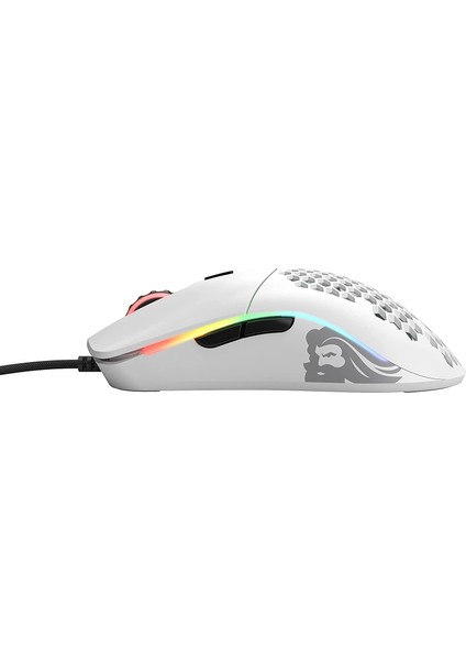 Model O- Kablolu Mat Beyaz Orta/Küçük El RGB Oyuncu Mouse GOM-WHITE