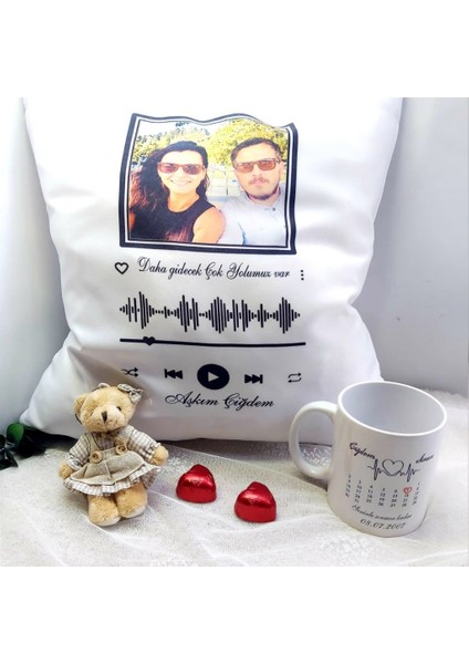 14 Şubat Sevgililer Günü Lik Baskılı Yastık Set