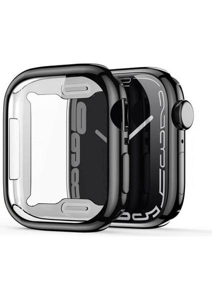 Apple Watch 41MM Full Kaplama Silikon Kılıf, Apple Watch 2-3-4-5-6-7-8 ve Se Uyumlu Kılıf