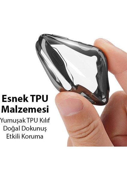 Apple Watch 41MM Full Kaplama Silikon Kılıf, Apple Watch 2-3-4-5-6-7-8 ve Se Uyumlu Kılıf