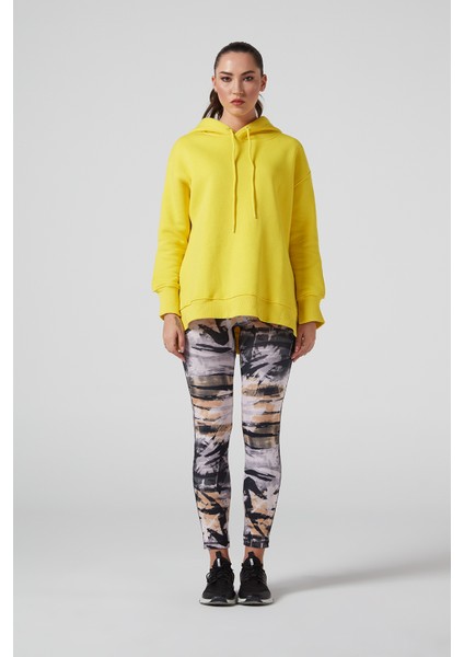 Kapüşonlu Içi Şardonlu Kadın Sweatshirt