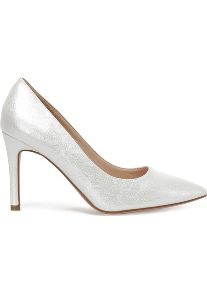 Tehay8 2pr Kırık Beyaz Kadın Topuklu Ayakkabı