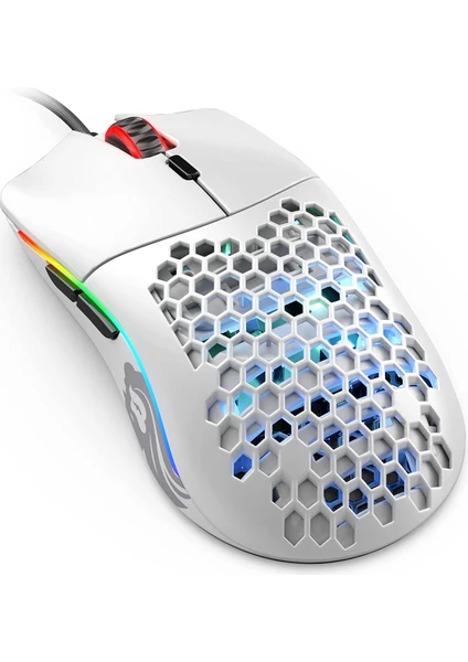 Model O- Kablolu Mat Beyaz Orta/Küçük El RGB Oyuncu Mouse GOM-WHITE