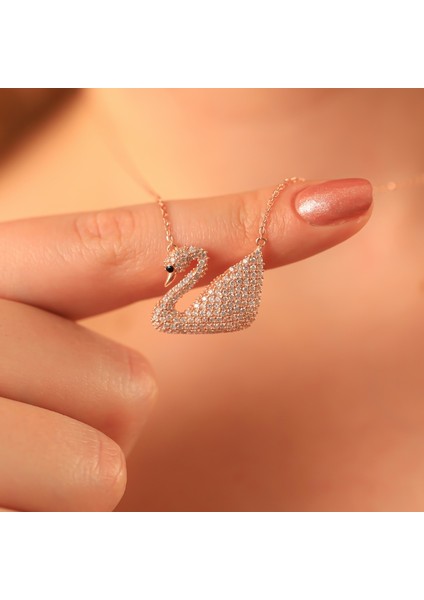 925 Ayar Gümüş Kuğu Kolye modelleri