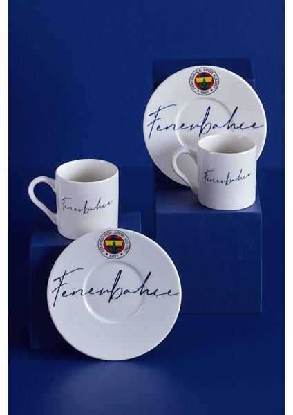 Fenerbahçe El Yazılı 2'li Kahve Fincan Takımı