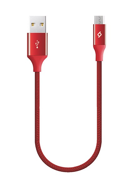 Alumicable Mini 30CM Usb-A -Usb-C Şarj Kablosu Kırmızı