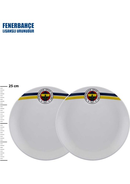 N3428 Fenerbahçe Lisanslı Arma Logo 2'li Servis Tabağı Fb ZC148TDS01