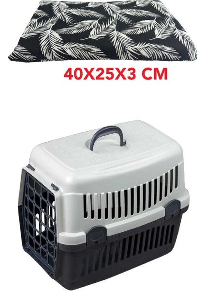 Yıkanabilir Kedi ve Köpek Taşıma Çantası Minderi Fermuarlı 40X25X3 Cm-Siyah Tüy